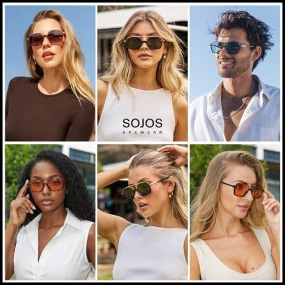 Polarized Aviator Sunglasses with UV400 Protection Plastic Metal Frame main image 7